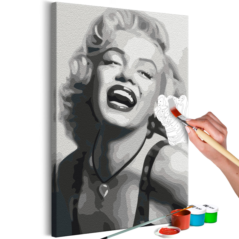 Doe-het-zelf op canvas schilderen - Laughing Marylin