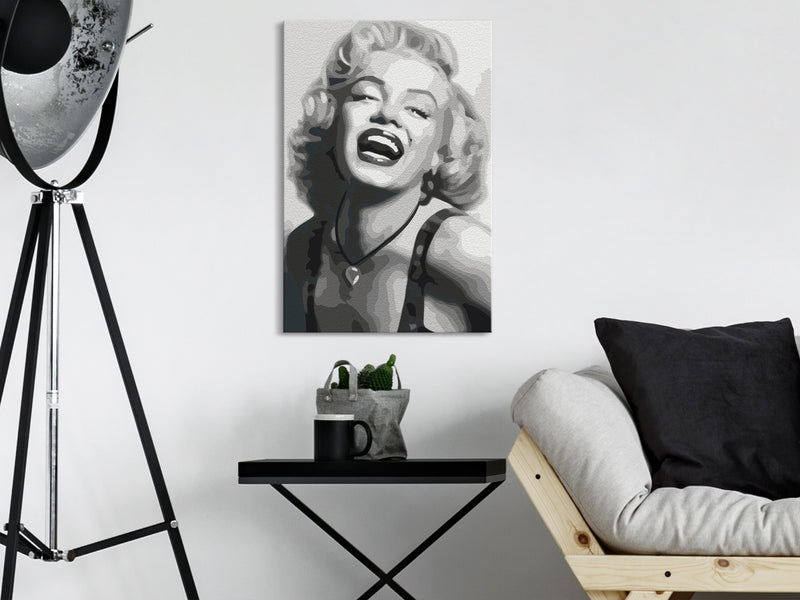 Doe-het-zelf op canvas schilderen - Laughing Marylin